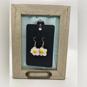 3 for $20 Metal Fried Egg Earrings - Fun and Unique Food Jewelry “You Pick 3”
